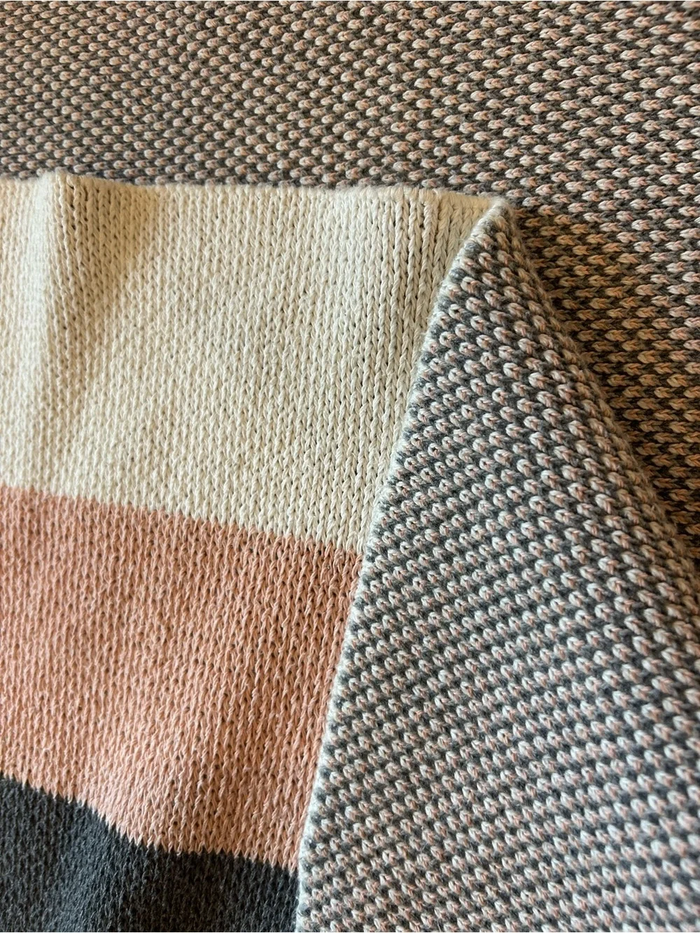 Happy Habitat Layers Blanket, Soft Pink & Grey